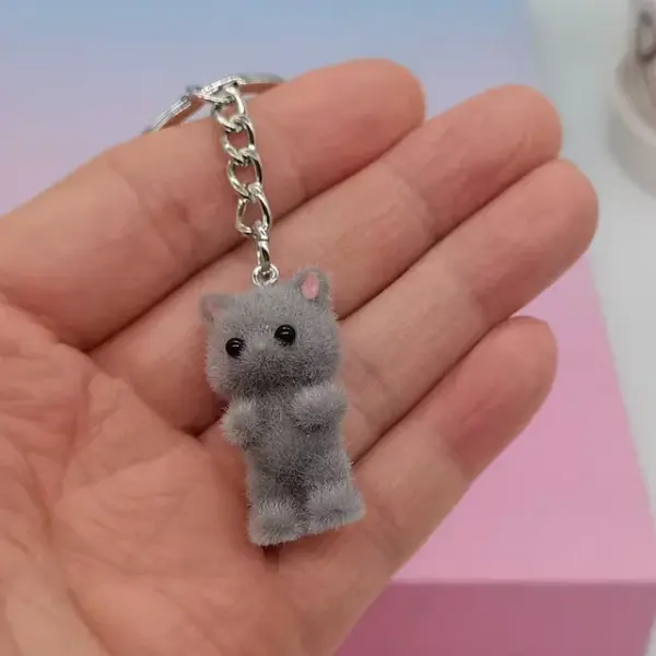 Kawaii Kitty Cat Bow Heart Keychain - Image 8