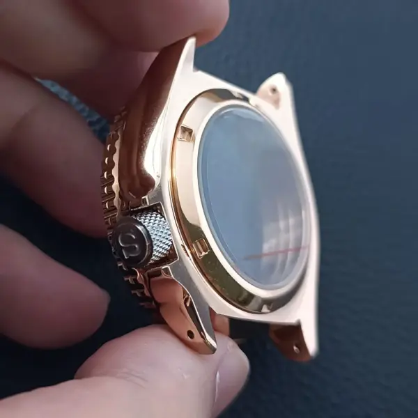 42mm Gold Rose Gold Stainless Steel Watch Case - Image 4