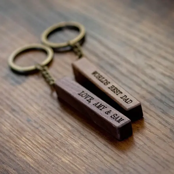 5 PCS Walnut Keychain Blanks for DIY Engraving - Image 3
