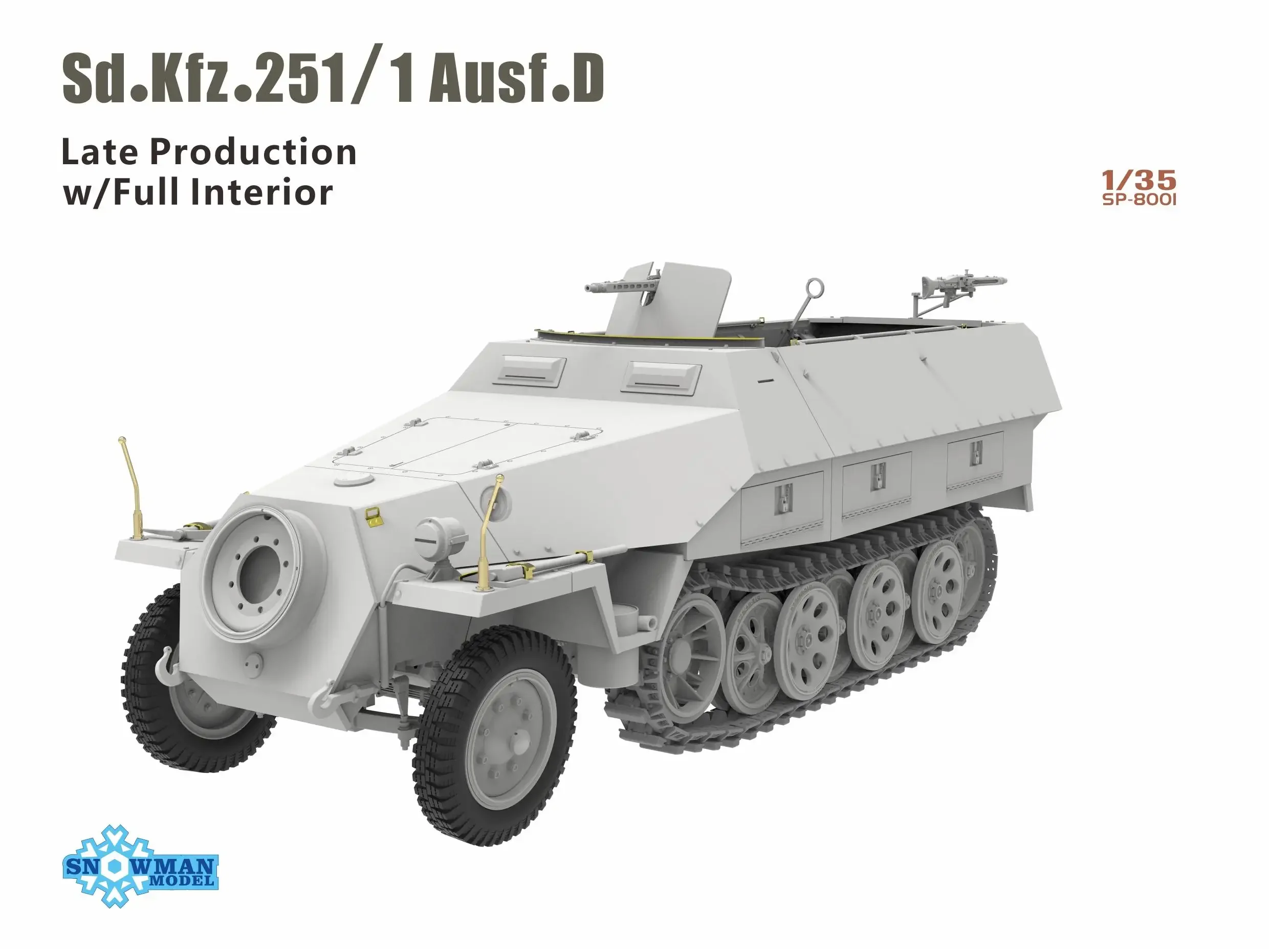 1/35 Scale German Sd Kfz.251/1 D Model Kit 2 1/35 Scale German Sd Kfz.251/1 D Model Kit - Image 2