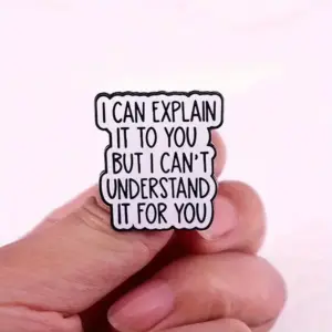 Geometric Humor Brooch Pin for Women