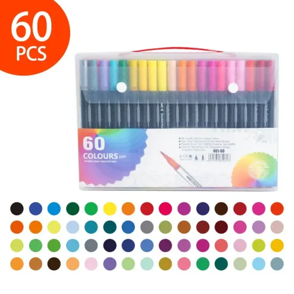 120 Color Dual Tip Brush Pen Set - Image 7