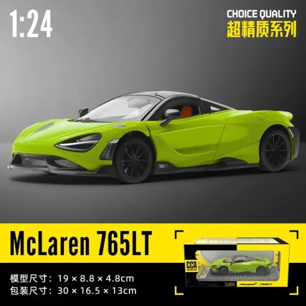 1:24 Scale McLaren 765LT Diecast Model Car - Image 8
