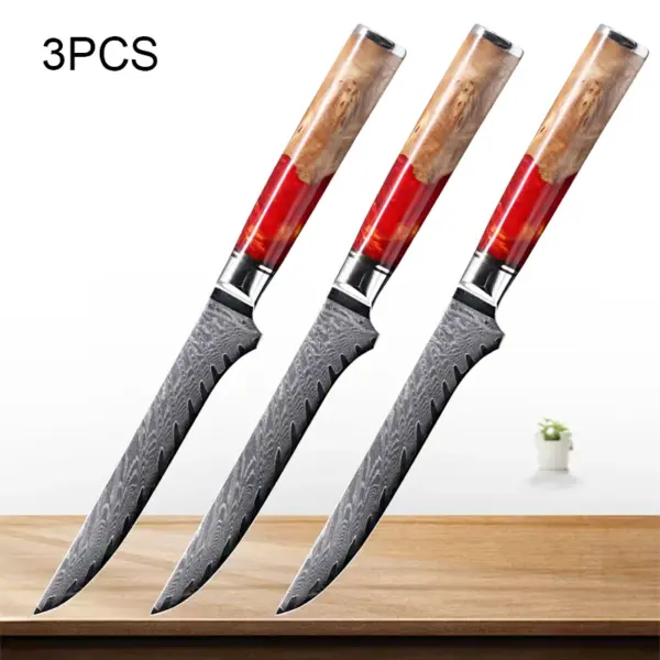 Professional Damascus Steel Boning Kitchen Knife - Image 7