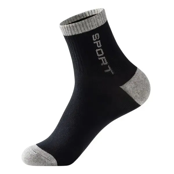 5 Pairs Men's Athletic Crew Socks Set - Image 5