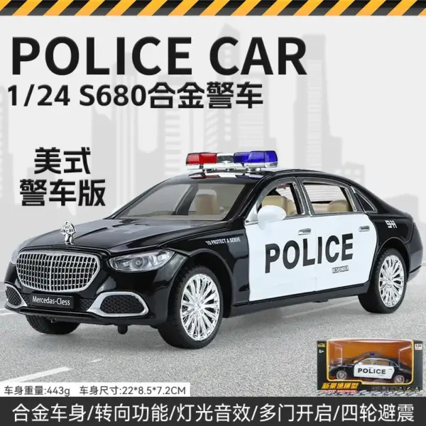 1:24 Mercedes-Benz Maybach Police Car Model - Image 6