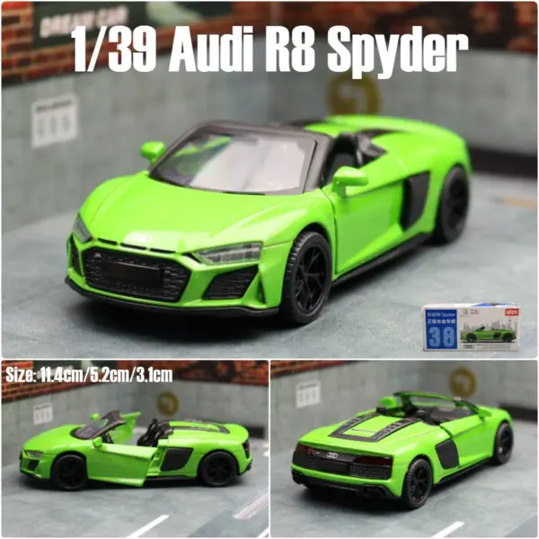 1:36 Audi R8 Coupe Diecast Model Car - Image 11