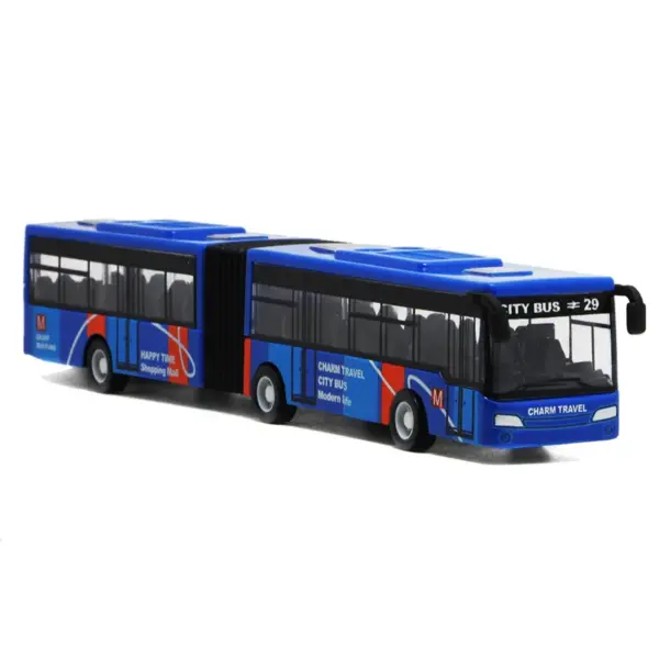 Alloy Double Section Diecast Bus Model Toy - Image 7