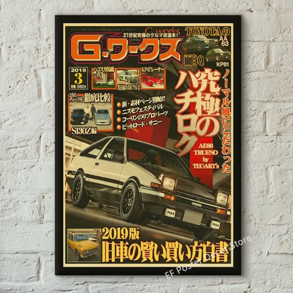Vintage Motorsport GTR Cars Kraft Paper Poster - Image 33