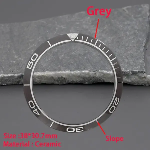 Gray Ceramic Bezel Insert for Omega Watches - Image 5