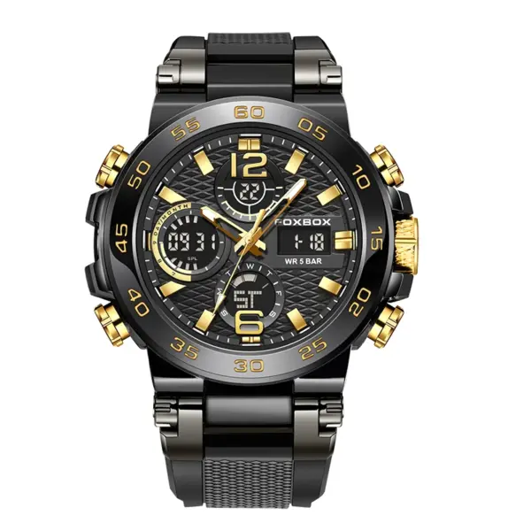 Men's Waterproof Dual Display Silicone Watch - Image 8