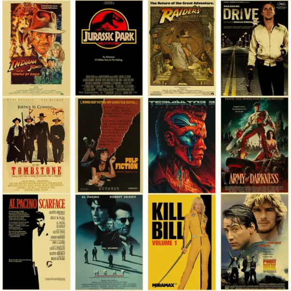 Vintage Movie Poster Art Prints for Home Decor