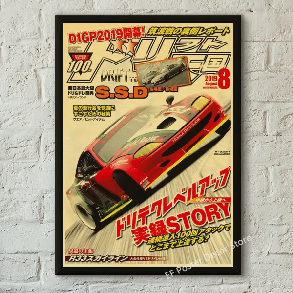 Vintage Motorsport GTR Cars Kraft Paper Poster - Image 24