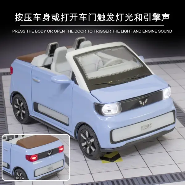 1:24 WULING HONGGUANG MINI EV Diecast Model Car - Image 3