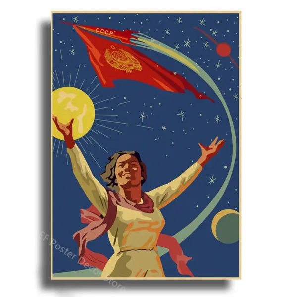 Soviet Space Rocket Vintage Poster Prints - Image 17