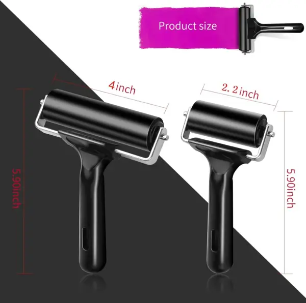 Soft Rubber Brayer Rollers for Crafting - Image 2