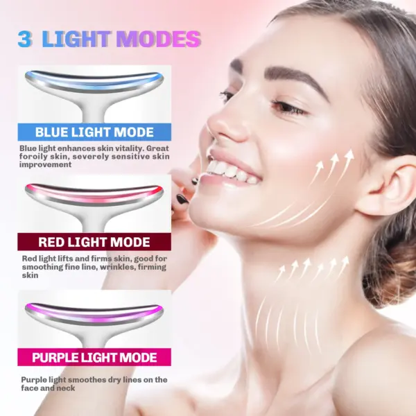 Neck and Face Lifting Massager with LED Lights - Image 2