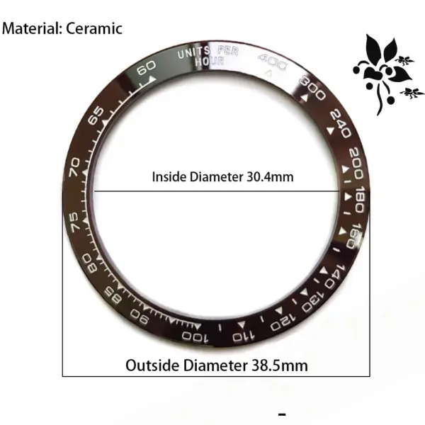 Ceramic Rhinestone Bezel for VK63 Watch - Image 6