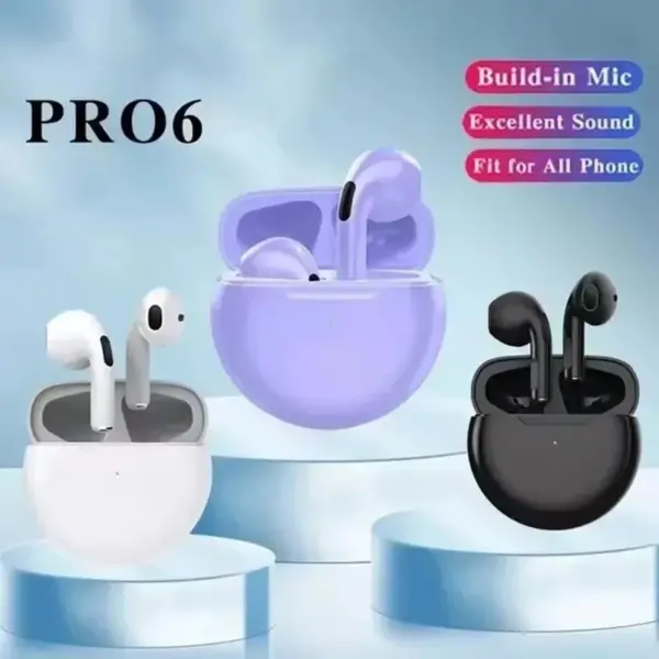 Pro6 Bluetooth Wireless Earphones for iPhone