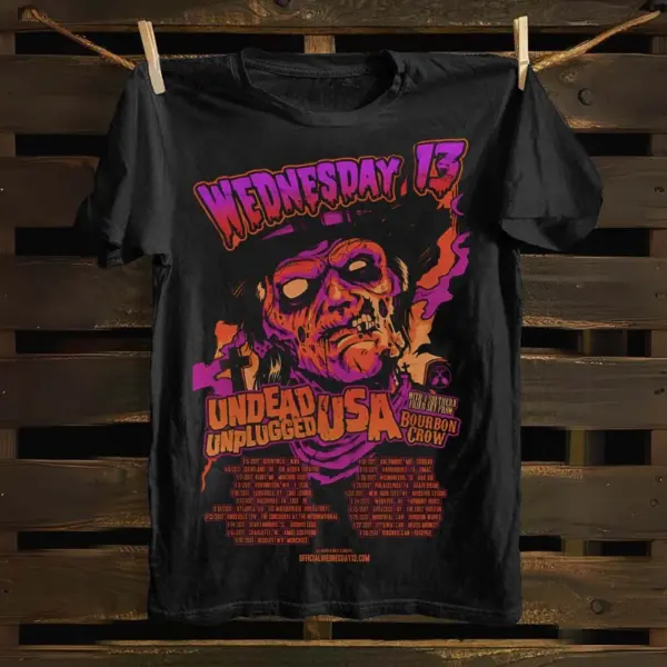 Casual Unisex Cotton Undead Unplugged Tee