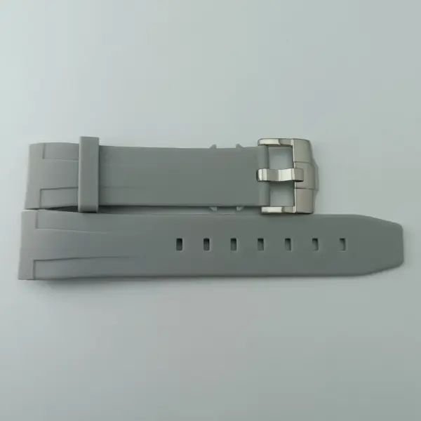 22mm Yellow and Black Rubber Watch Strap - Image 8