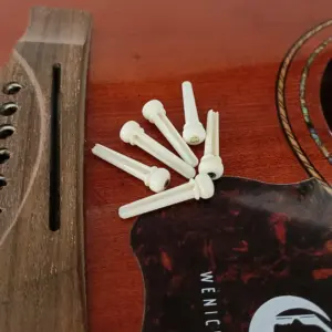 6 Bone Guitar Bridge Pins Set for Acoustic 10 Se08eda40b6294b0a981924cd0d4571cfH