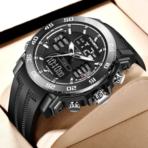 LIGE Military Quartz Watch with Dual Display - Image 6