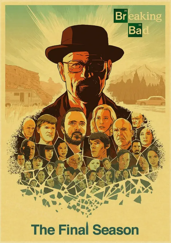 Breaking Bad Retro Canvas Wall Art Poster - Image 44