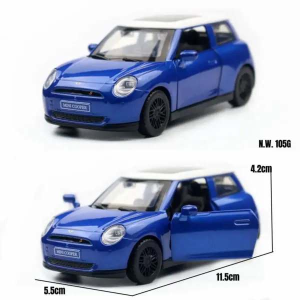 1:34 Scale Mini Cooper Diecast Model Car - Image 4