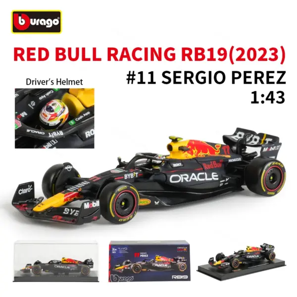 Bburago 1:43 Redbull Racing Diecast Model Car - Image 12