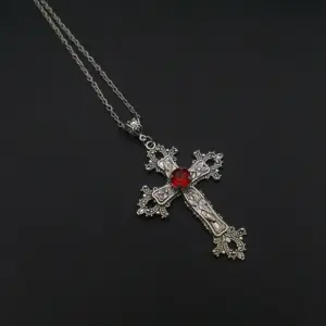 Gothic Punk Cross Drill Pendant Necklace 17 Se189f7d88a9a47e7a93084bc0f4a3191Y