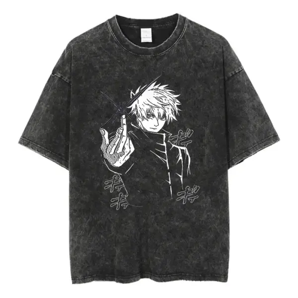 Vintage Anime Graphic Cotton T-Shirt for Summer - Image 5