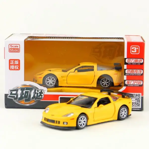 1:36 Chevrolet Corvette C6R Alloy Model Car - Image 6