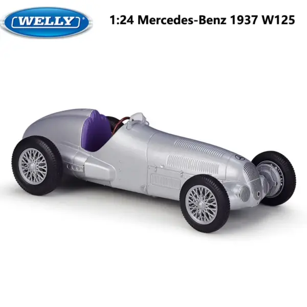 Mercedes-Benz 1937 W125 Diecast Model Car 1:24