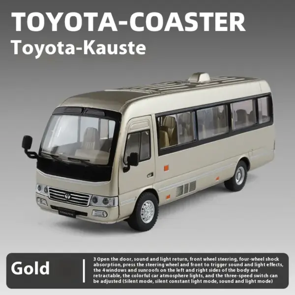 1:24 Toyota Coaster Diecast Minibus Model Car - Image 8