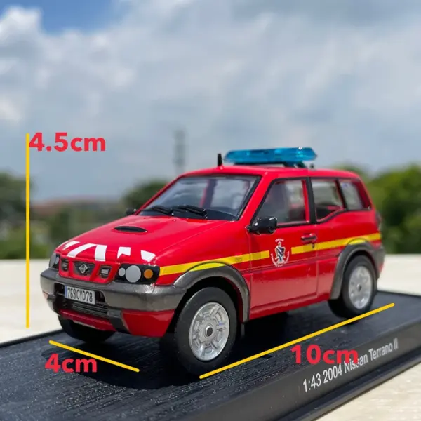 1:43 Scale Nissan Terrano II Fire Truck Model - Image 4