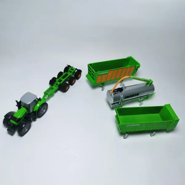 1:87 Scale Diecast Tractor Model Toy Set - Image 4