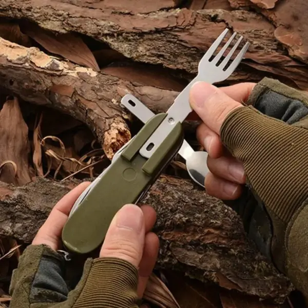 7-in-1 Stainless Steel Camping Utensil Set - Image 5
