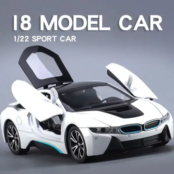 1:22 BMW i8 Diecast Model with Sound & Light - Image 3