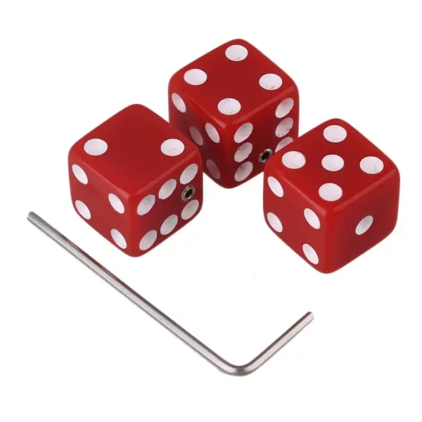 White Plastic Dice Guitar Control Knob Set of 3 - Image 6