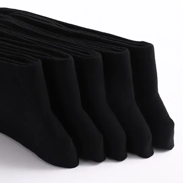 6 Pairs Men's Black Dress Socks Crew - Image 6