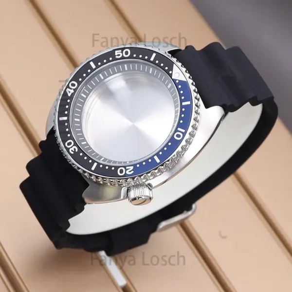 45mm Silver SKX Watch Case for Seiko NH35/NH36 - Image 2