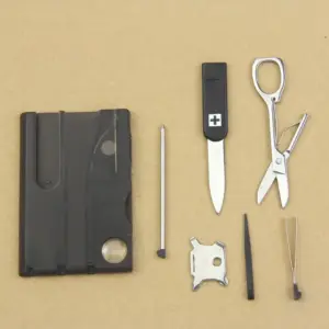 Multifunctional Camping Tool Card with LED Light
