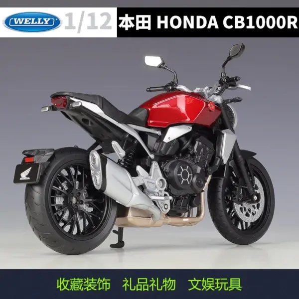 WELLY 1:12 Honda CB1000R Alloy Model Motorcycle - Image 3