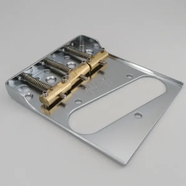 Vintage Tele Guitar Bridge Brass Saddles - Image 6
