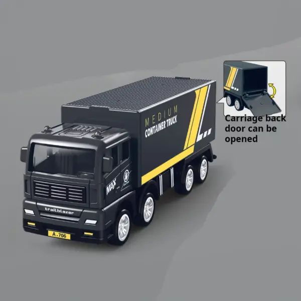 Pull Back Container Truck Model Toy 1:32 Scale - Image 6