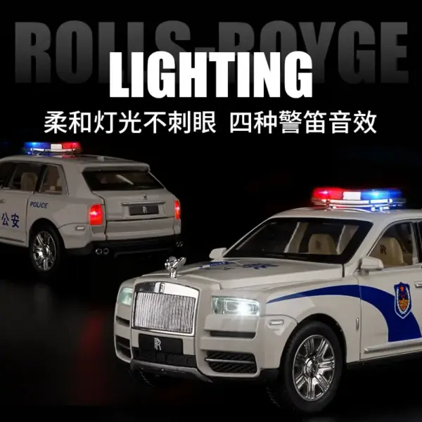 1:24 Rolls Royce Cullinan Police Diecast Model - Image 3