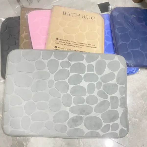 3D Pebble Memory Foam Bath Mat 40x60cm - Image 3