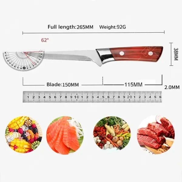 Stainless Steel Professional Boning Kitchen Knife - Image 6