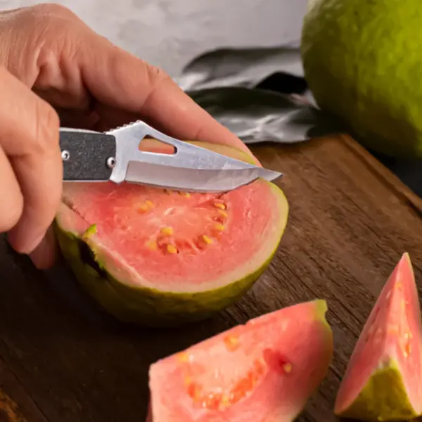 Stainless Steel Folding Paring Knife with Keychain - Image 2